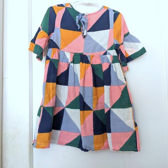 Pink Chicken Ophelia Dress Geometric Print Size 4T - Picture 3 of 4